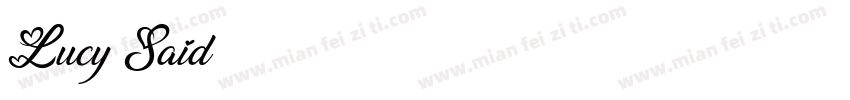 Lucy Said字体转换